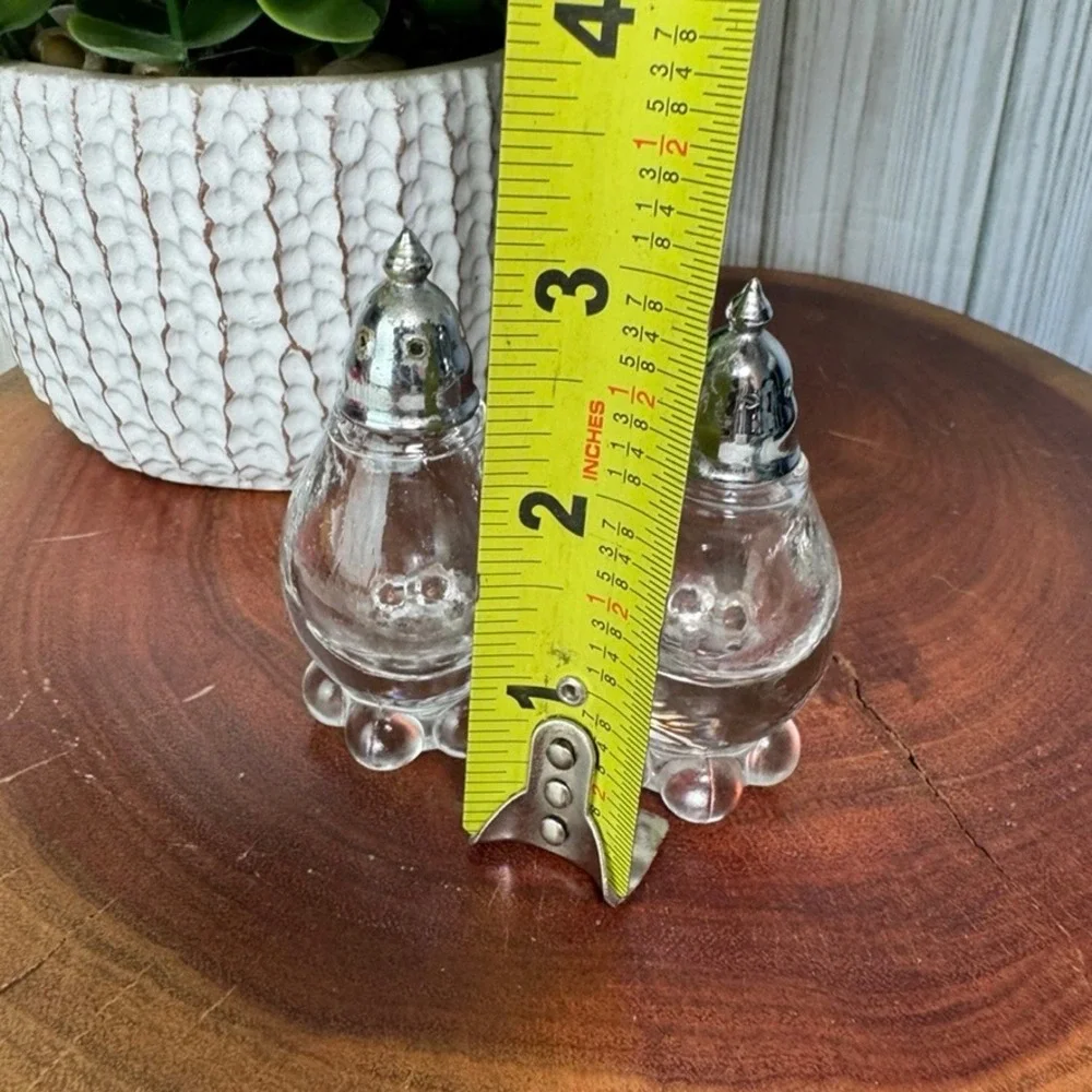 Vintage 1980s Imperial Glass Candlewick Anchor Salt & Pepper Shakers Art Deco